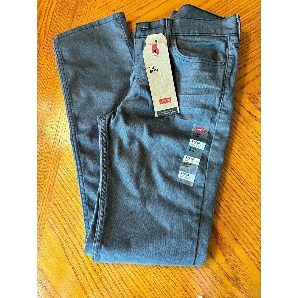 Levi's Men's 511 Slim Stretch Fit Jeans - New Olive Khaki - 29W x 32L NWT - Picture 6 of 10